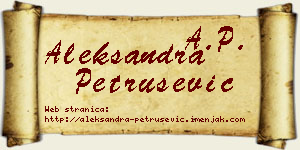 Aleksandra Petrušević vizit kartica
